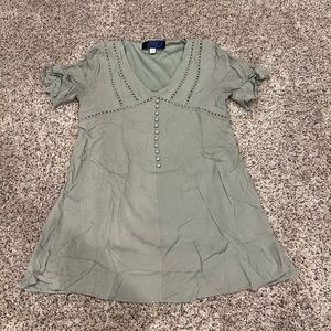 Blue Rain Sage Green Dress
